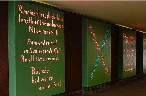 steel painted sculpture by Bettina Furnee