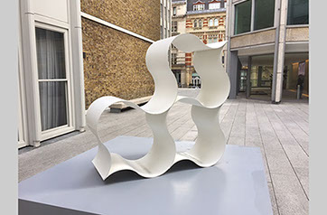 Aluminium painted sculpture by David Annesley