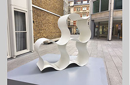 Aluminium painted sculpture by David Annesley