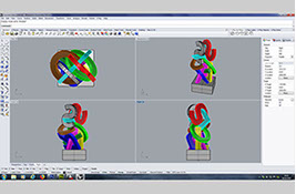 3D CAD drawing of a sculpture