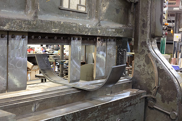 Shaping metal using our folding machine