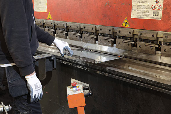 Folding a channel using our press brake