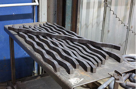 Folded mild steel handrails