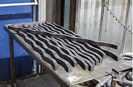 Folded mild steel handrails